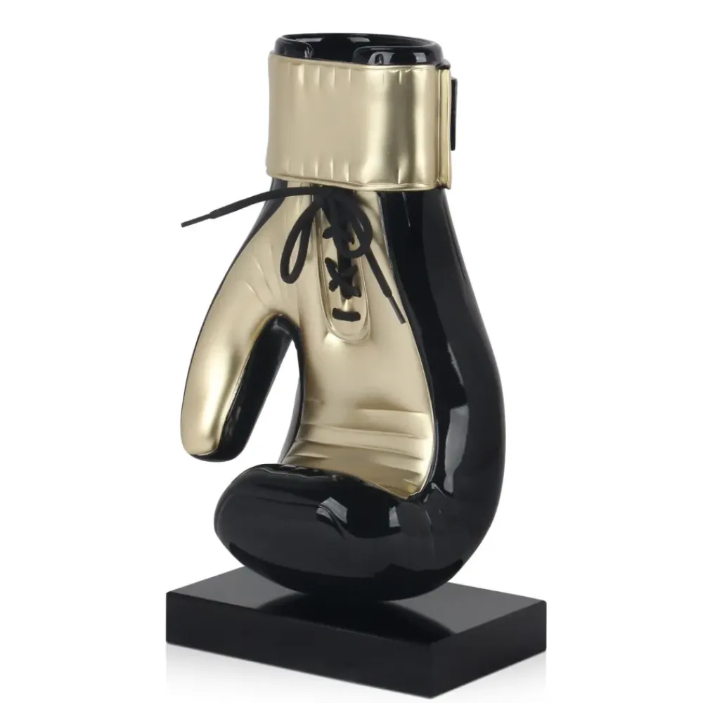 Table Top|Contemporary^Statues & Sculptures Boxing Hero 37cm Black Resin Indoor Sculpture