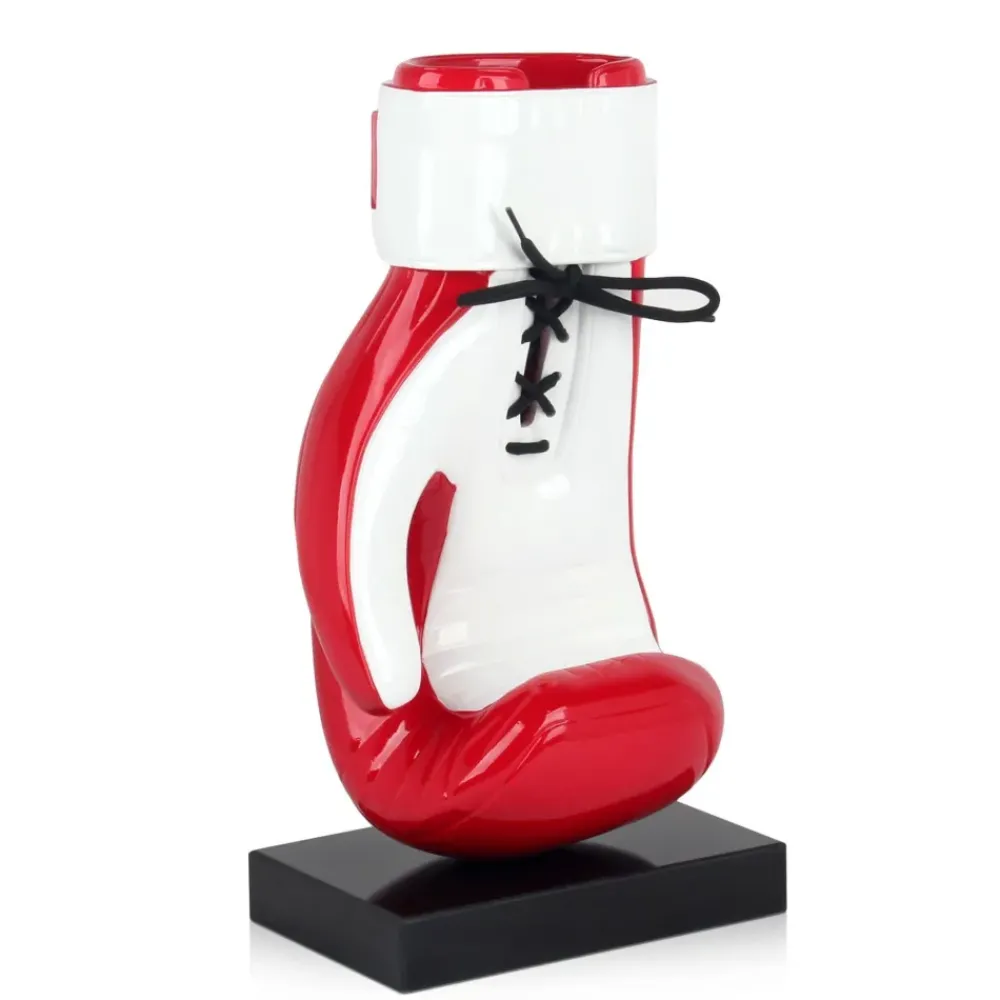 Table Top|Contemporary^Statues & Sculptures Boxing Hero 37cm Red Resin Indoor Sculpture