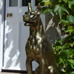 Dogs^Statues & Sculptures Bronson Great Dane Dog Bronze Metal Garden Statue