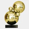 Table Top|Abstract^Statues & Sculptures Bubble Bobble 55cm Gold Metal Indoor Sculpture