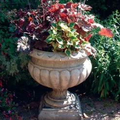 Large|Round^Statues & Sculptures Buckingham Urn Stone Garden Planter