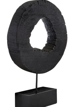 Table Top|Abstract^Statues & Sculptures Carbon Halo 53cm Black Wood Indoor Sculpture