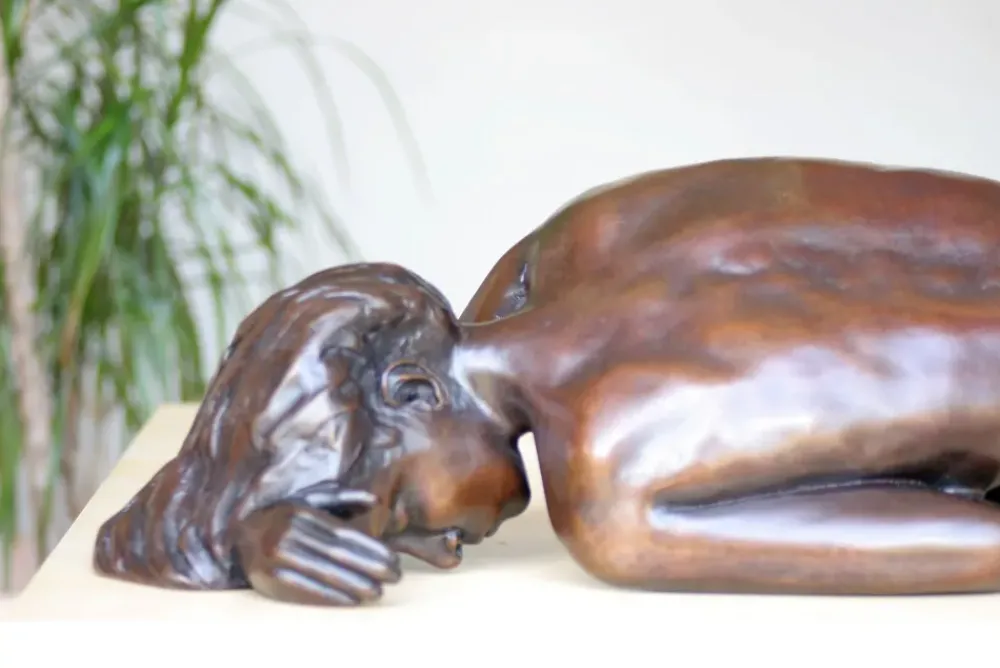 Figurative|Table Top^Statues & Sculptures Caterina I Figurine Bronze Indoor Sculpture