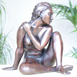 Figurative|Table Top^Statues & Sculptures Caterina II Figurine Bronze Indoor Sculpture