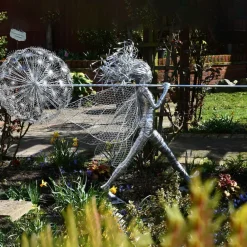 Fairies^Statues & Sculptures Celeste Fairy 90cm Metal Wire Garden Sculpture