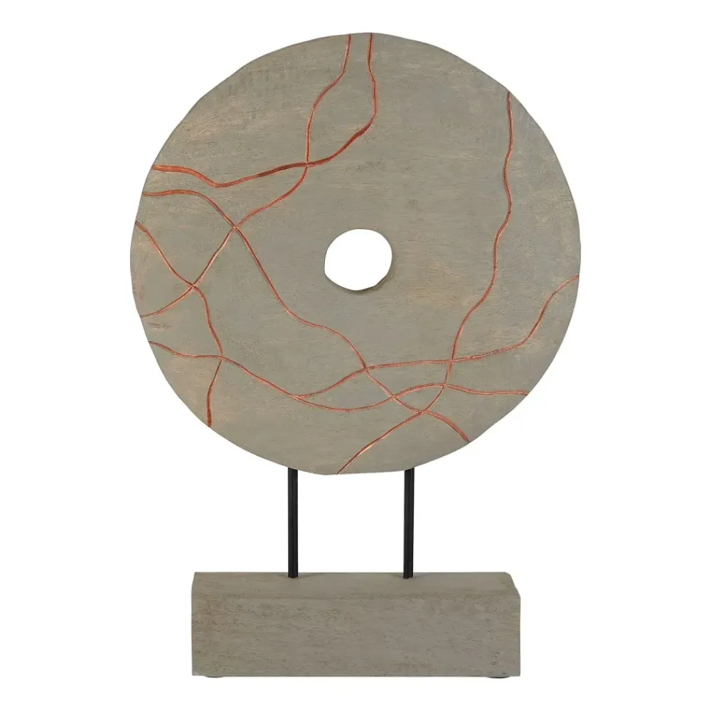 Table Top|Abstract^Statues & Sculptures Celestial Circle 50cm Wood Indoor Sculpture