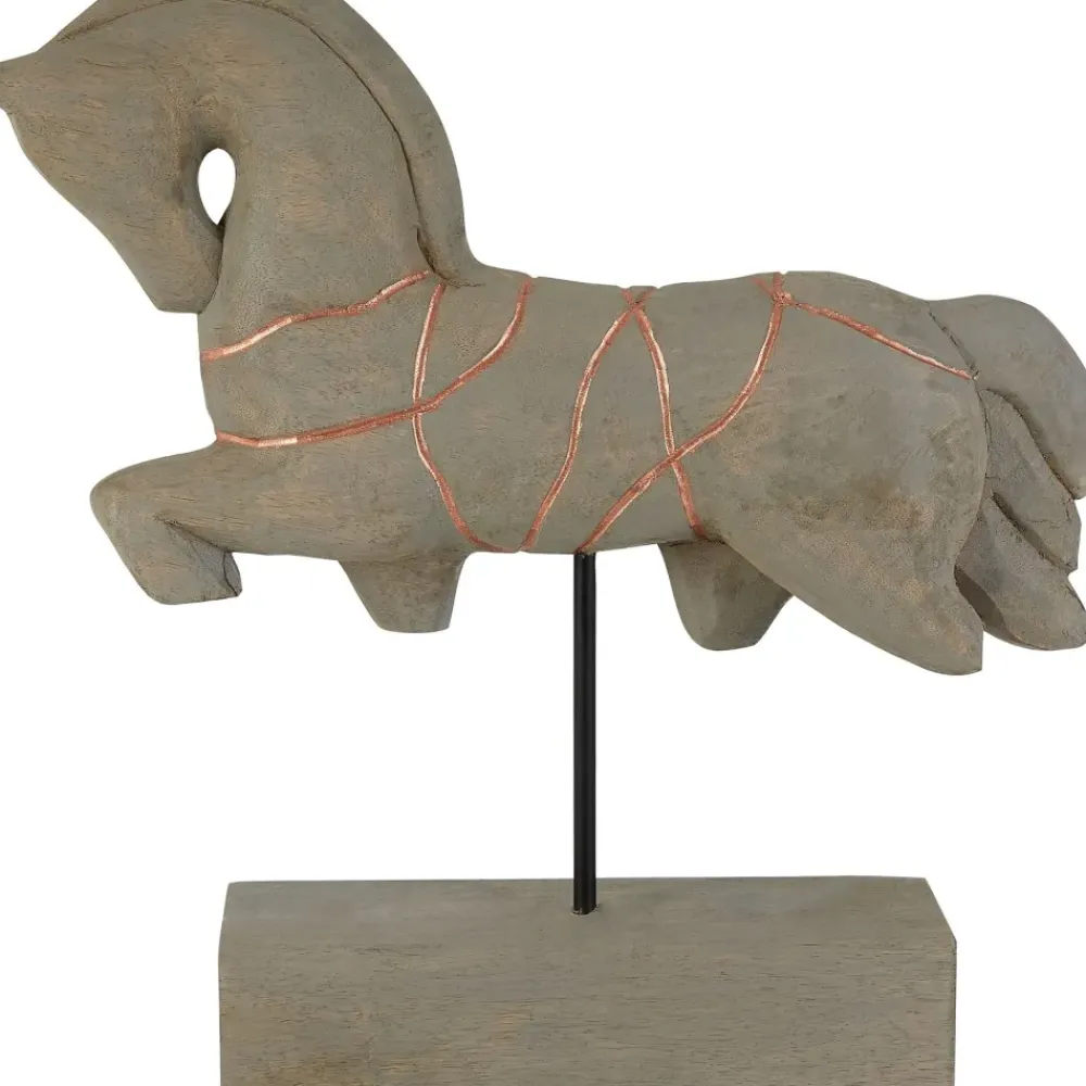 Table Top|Animals^Statues & Sculptures Celestial Horse 40cm Wood Indoor Sculpture