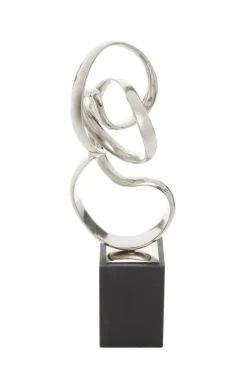 Table Top|Abstract^Statues & Sculptures Celestial Loop 46cm Silver Metal Indoor Sculpture