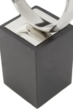 Table Top|Abstract^Statues & Sculptures Celestial Loop 46cm Silver Metal Indoor Sculpture