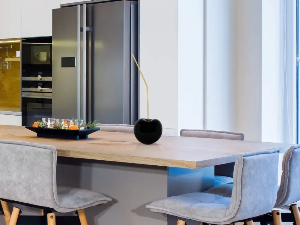 Table Top|Contemporary^Statues & Sculptures Cherry Pop 44cm Black Resin Indoor Sculpture