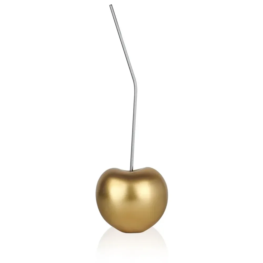 Table Top|Contemporary^Statues & Sculptures Cherry Pop 44cm Gold Resin Indoor Sculpture