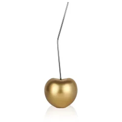 Table Top|Contemporary^Statues & Sculptures Cherry Pop 44cm Gold Resin Indoor Sculpture