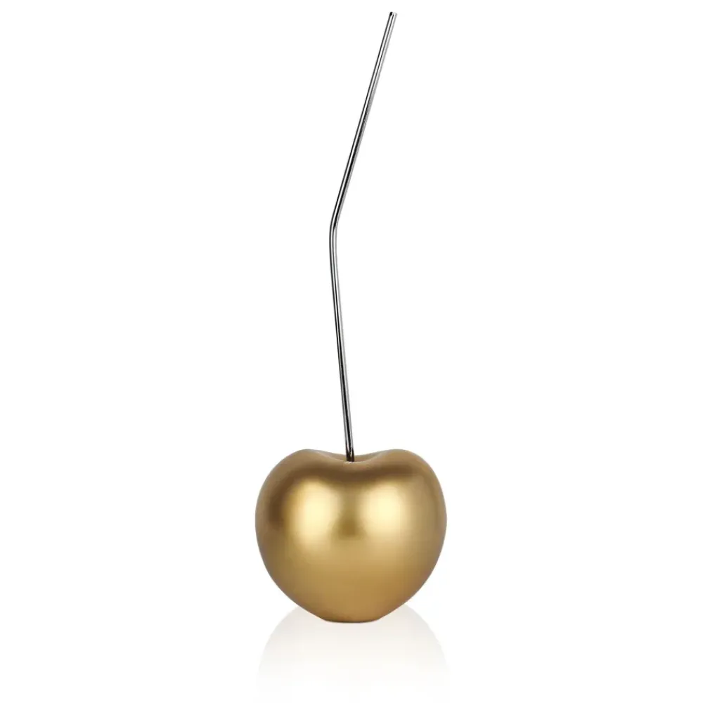 Table Top|Contemporary^Statues & Sculptures Cherry Pop 44cm Gold Resin Indoor Sculpture