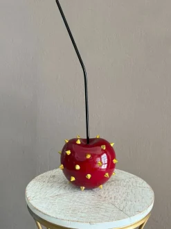 Table Top|Contemporary^Statues & Sculptures Cherry Pop 44cm Red Stud Resin Indoor Sculpture