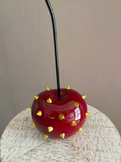 Table Top|Contemporary^Statues & Sculptures Cherry Pop 44cm Red Stud Resin Indoor Sculpture
