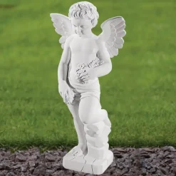 Cherub^Statues & Sculptures Cherub 60cm Marble Resin Garden Statue