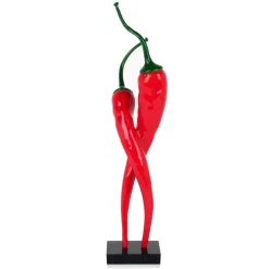 Table Top|Contemporary^Statues & Sculptures Chilli Fusion 59cm Red Resin Indoor Sculpture