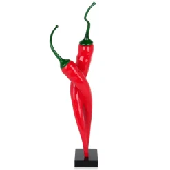 Table Top|Contemporary^Statues & Sculptures Chilli Fusion 59cm Red Resin Indoor Sculpture