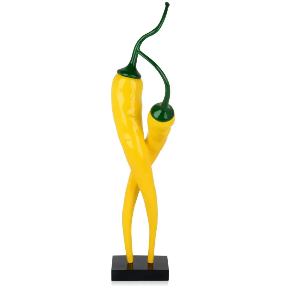 Table Top|Contemporary^Statues & Sculptures Chilli Fusion 59cm Yellow Resin Indoor Sculpture