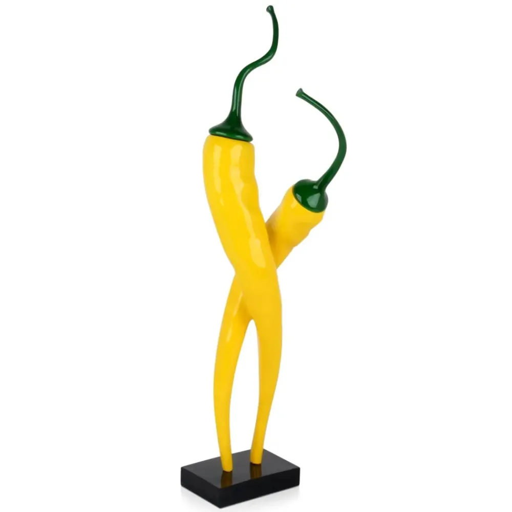 Table Top|Contemporary^Statues & Sculptures Chilli Fusion 59cm Yellow Resin Indoor Sculpture