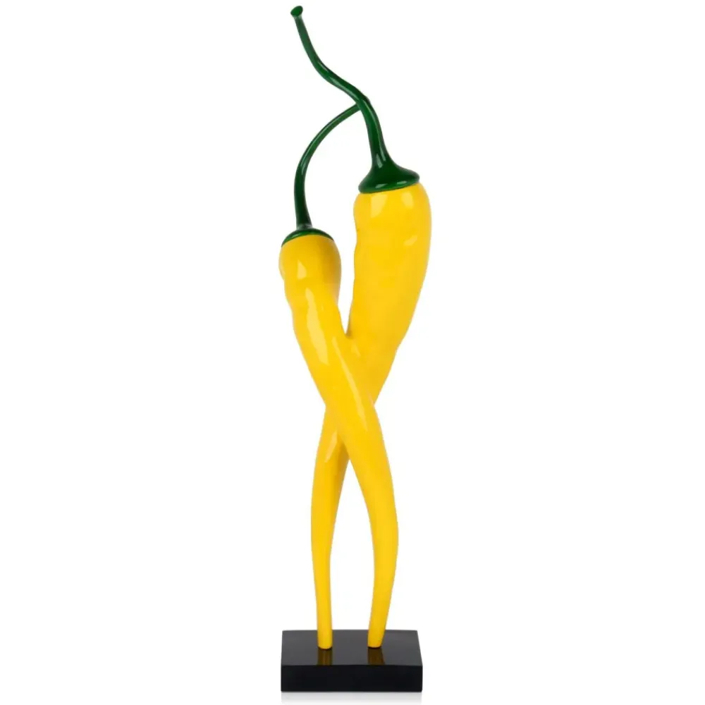 Table Top|Contemporary^Statues & Sculptures Chilli Fusion 59cm Yellow Resin Indoor Sculpture
