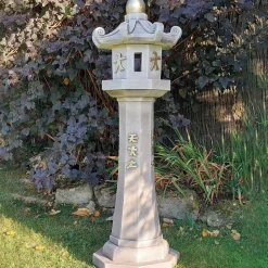 Pagodas^Statues & Sculptures Classic Candle Japanese Pagoda Lantern Stone Garden Ornament