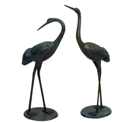 Cranes^Statues & Sculptures Classic Cranes Bronze Metal Garden Ornaments