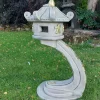 Pagodas^Statues & Sculptures Classic Curved Japanese Pagoda Lantern Stone Garden Ornament