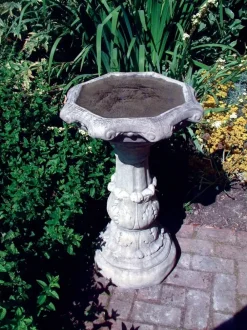 Bird Baths^Statues & Sculptures Classic Ornate Stone Garden Birdbath
