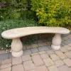 Stone Benches^Statues & Sculptures Classic Polished Rainbow Sandstone Garden Bench