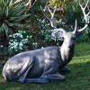 Stags & Deers^Statues & Sculptures Classic Stag 84cm Bronze Metal Garden Statue