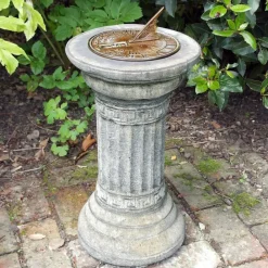 Garden Sundials^Statues & Sculptures Classical Aged Brass Stone Garden Sundial