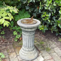 Garden Sundials^Statues & Sculptures Classical Aged Brass Stone Garden Sundial