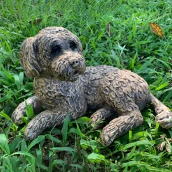 Dogs^Statues & Sculptures Cockapoo 25cm Bronze Resin Garden Ornament