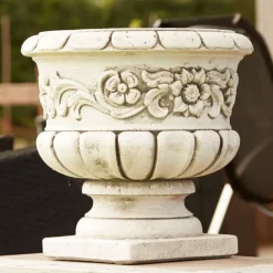 Large|Round^Statues & Sculptures Colmar Vase Stone Garden Planter
