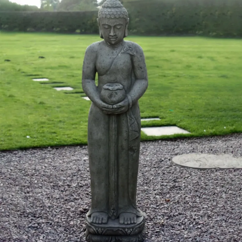 Buddha^Statues & Sculptures Contemplation Standing Buddha Stone Garden Statue