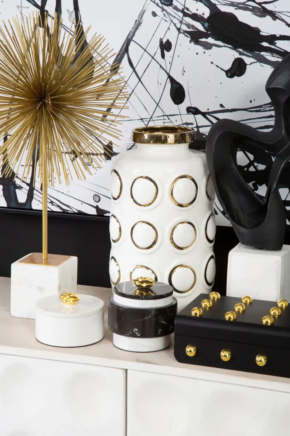 Table Top|Abstract^Statues & Sculptures Cosmic Bliss 64cm Gold Metal Indoor Sculpture