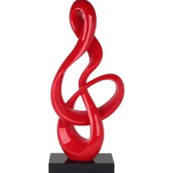 Floor Standing|Abstract^Statues & Sculptures Cosmic Flow 80cm Red Resin Indoor Sculpture