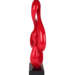 Floor Standing|Abstract^Statues & Sculptures Cosmic Flow 80cm Red Resin Indoor Sculpture