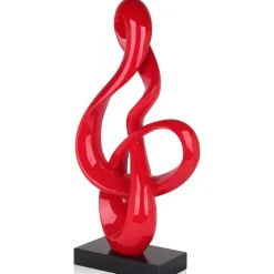 Floor Standing|Abstract^Statues & Sculptures Cosmic Flow 80cm Red Resin Indoor Sculpture