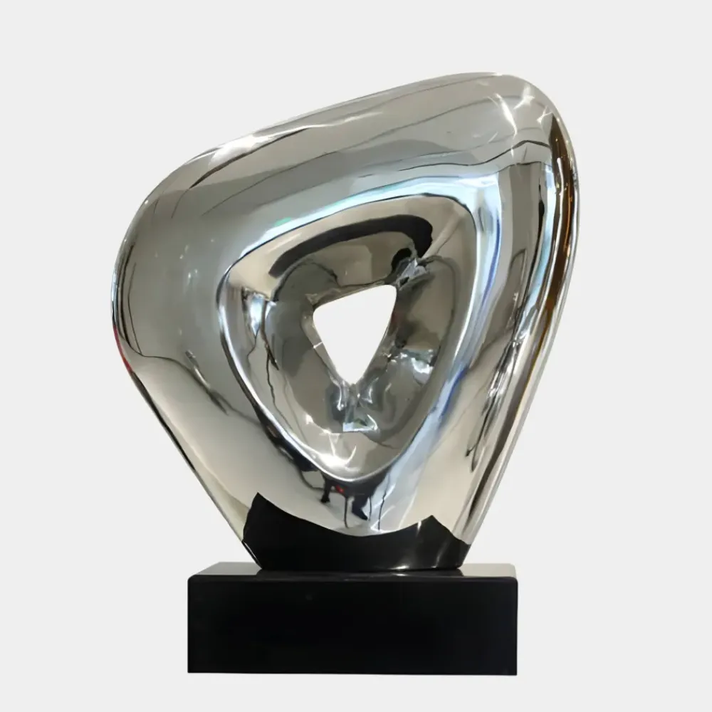 Table Top|Abstract^Statues & Sculptures Cosmic Glow 37cm Silver Metal Indoor Sculpture