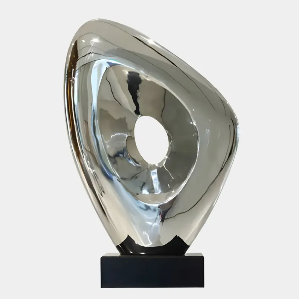 Table Top|Abstract^Statues & Sculptures Cosmic Glow 54cm Silver Metal Indoor Sculpture