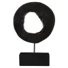 Table Top|Abstract^Statues & Sculptures Cosmic Loop 43cm Black Wood Indoor Sculpture