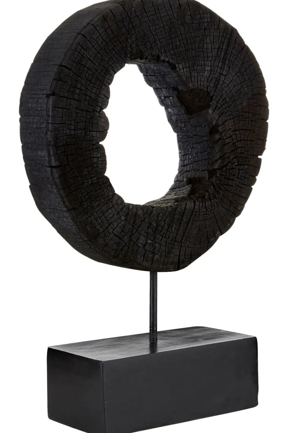 Table Top|Abstract^Statues & Sculptures Cosmic Loop 43cm Black Wood Indoor Sculpture