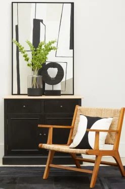 Table Top|Abstract^Statues & Sculptures Cosmic Loop 43cm Black Wood Indoor Sculpture