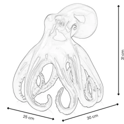 Table Top|Animals^Statues & Sculptures Cosmic Octopus 31cm Blue Resin Indoor Sculpture