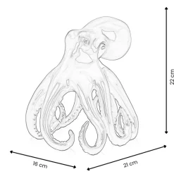 Table Top|Animals^Statues & Sculptures Cosmic Octopus 22cm Gold Resin Indoor Sculpture