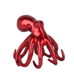 Table Top|Animals^Statues & Sculptures Cosmic Octopus 22cm Red Resin Indoor Sculpture
