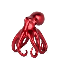 Table Top|Animals^Statues & Sculptures Cosmic Octopus 22cm Red Resin Indoor Sculpture