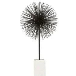 Table Top|Abstract^Statues & Sculptures Cosmic Pulse 64cm Black Metal Indoor Sculpture